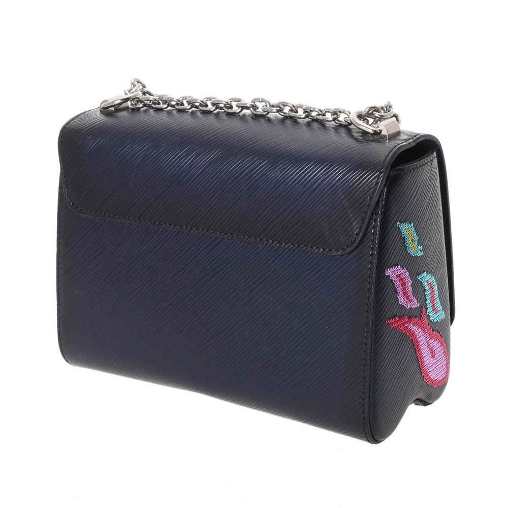 Louis Vuitton Bag Sequin Navy Leather Shoulder Epi Twist Blue